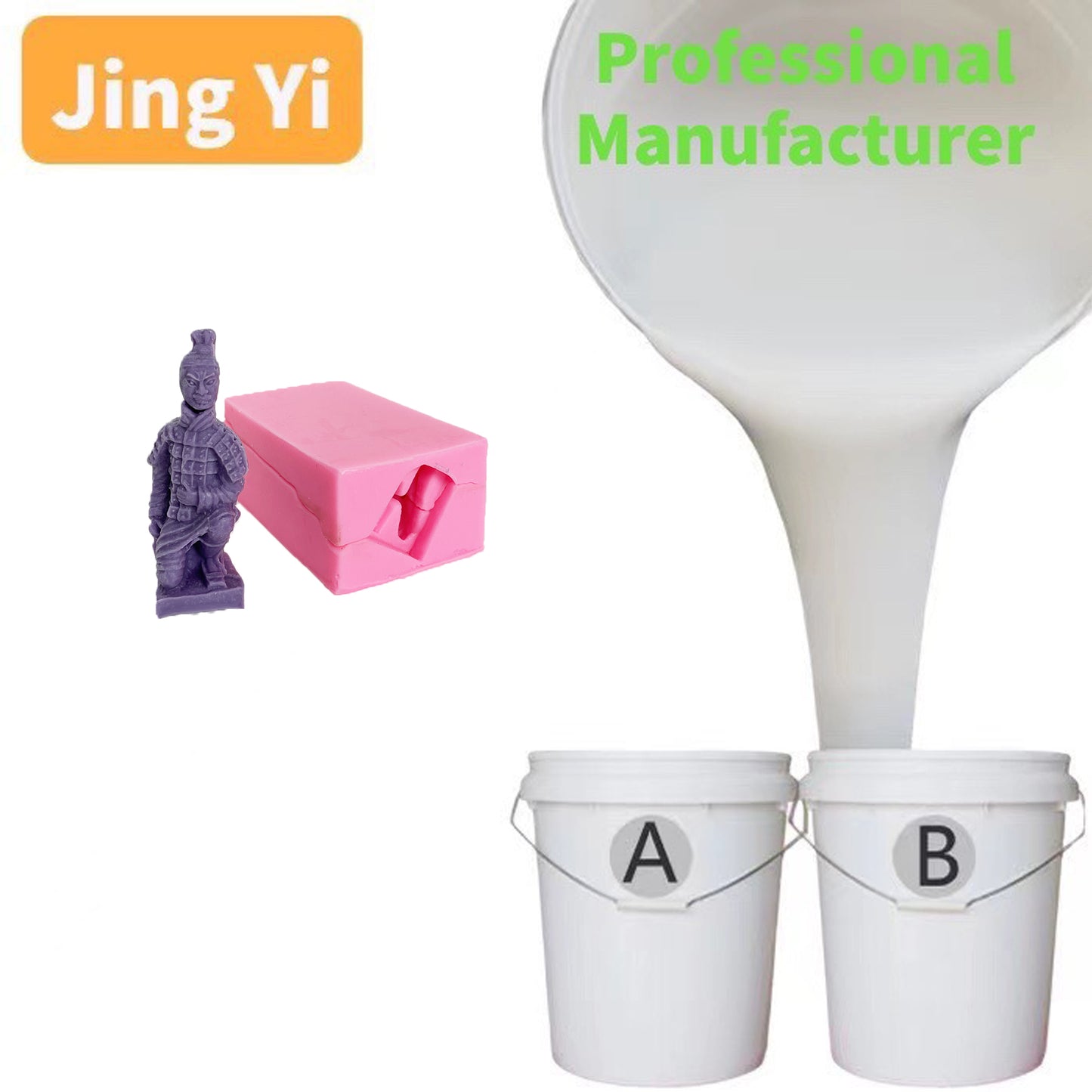 Tin Cured Silicone for 3D Silicone Mold RTV 2 Casting Concrete Product Liquid Silicone for Molding