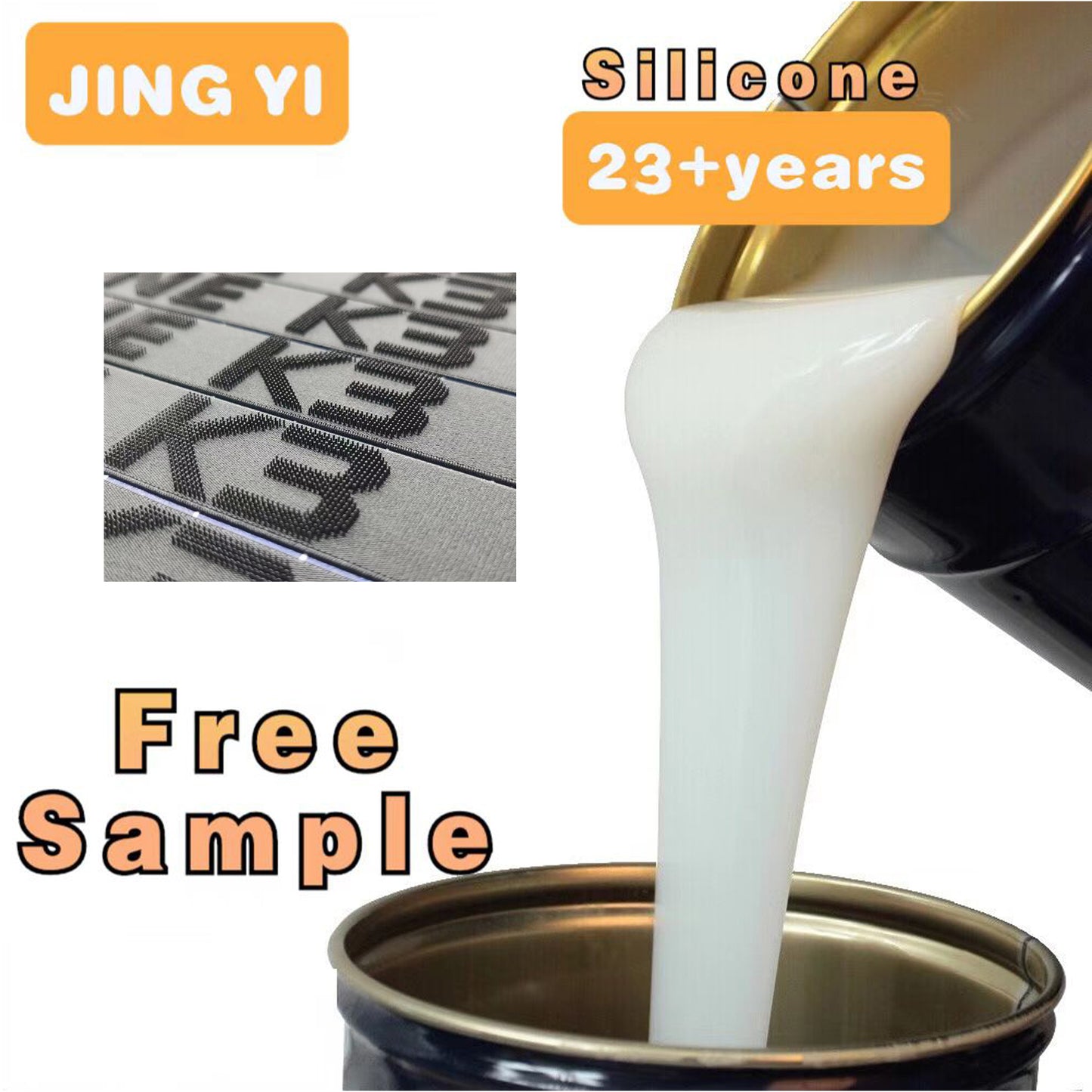 Screen Printing Silicone , Liquid Silicone Embossing Silicone Paste Clothing T-Shirt LOGO 3D