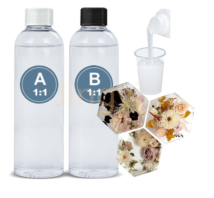 Factory Wholesale Price Crystal Clear AB Epoxy Resin and Hardener for DIY Resin Art Crafts 1:1Epoxi Resina Preservation Resin