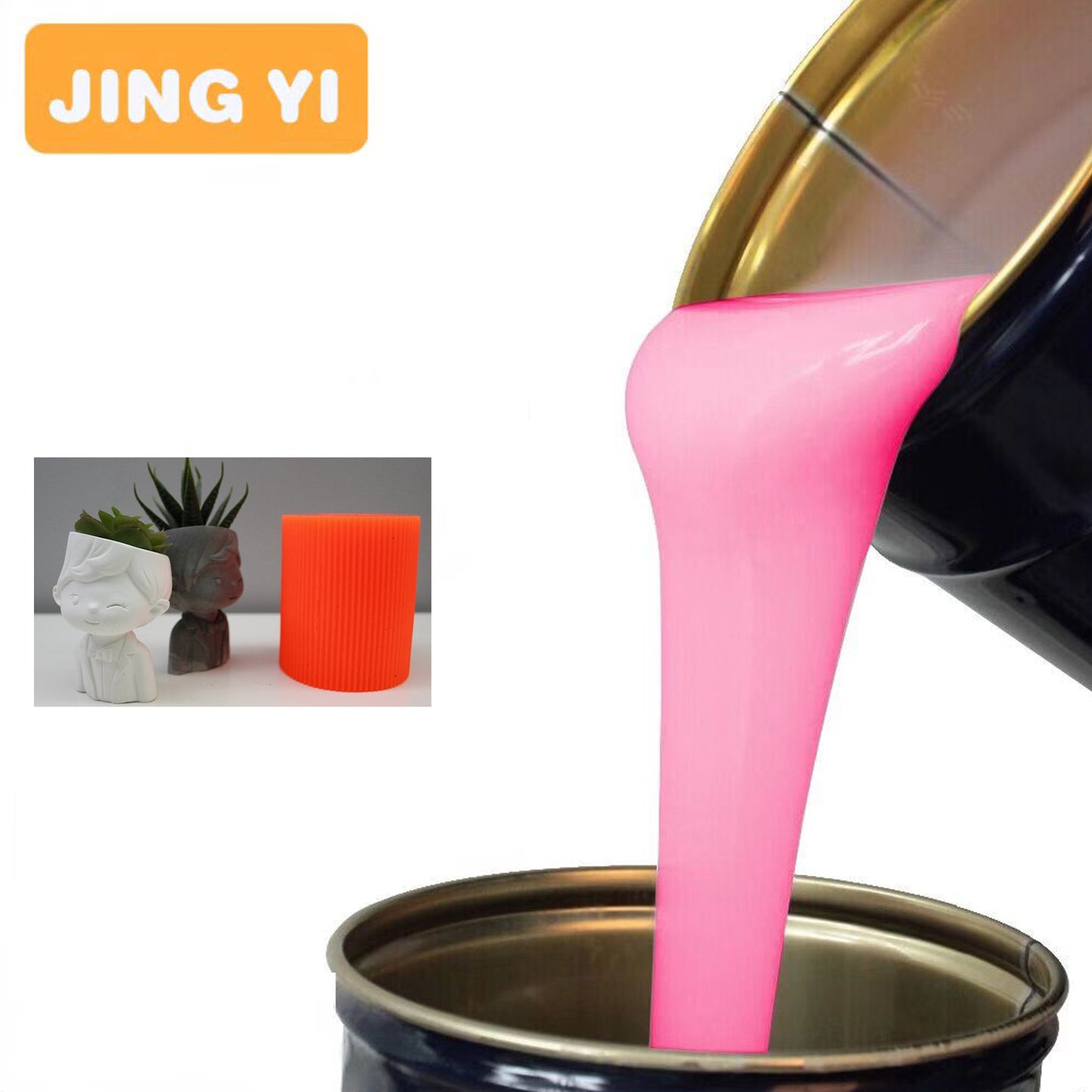 2024 Free Sample Excellent Elongation Rtv 2 Silicone Rubber for Making Flower Pot Mold