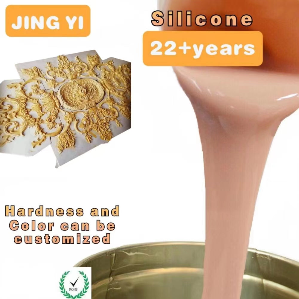 2023 Mould Making Liquid Silicone Rubber Raw Materials Concrete Sculpture Plaster Culture Wall Decorative Stamped Silicone Mold