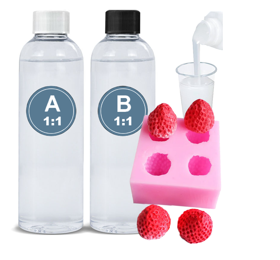 RTV-2 Food Grade Silicone Rubber for Casting/Molding Soft Liquid Silicone, Non-Toxic & Heat Resistant for Backing Molds