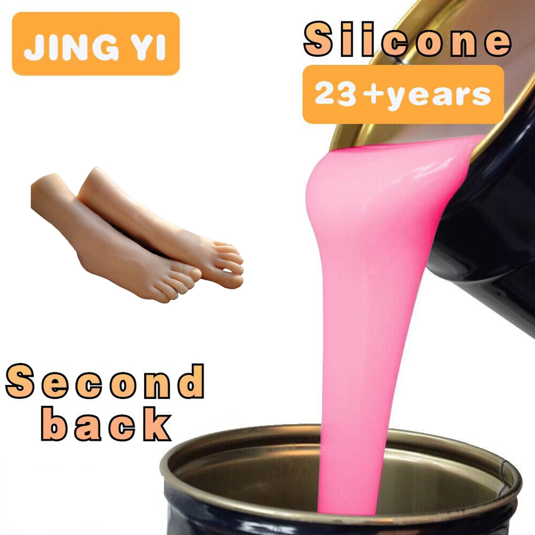 Skin Color Silicone Soft Reborn Baby Doll clear Liquid Silicone for Buttock Human Body Parts