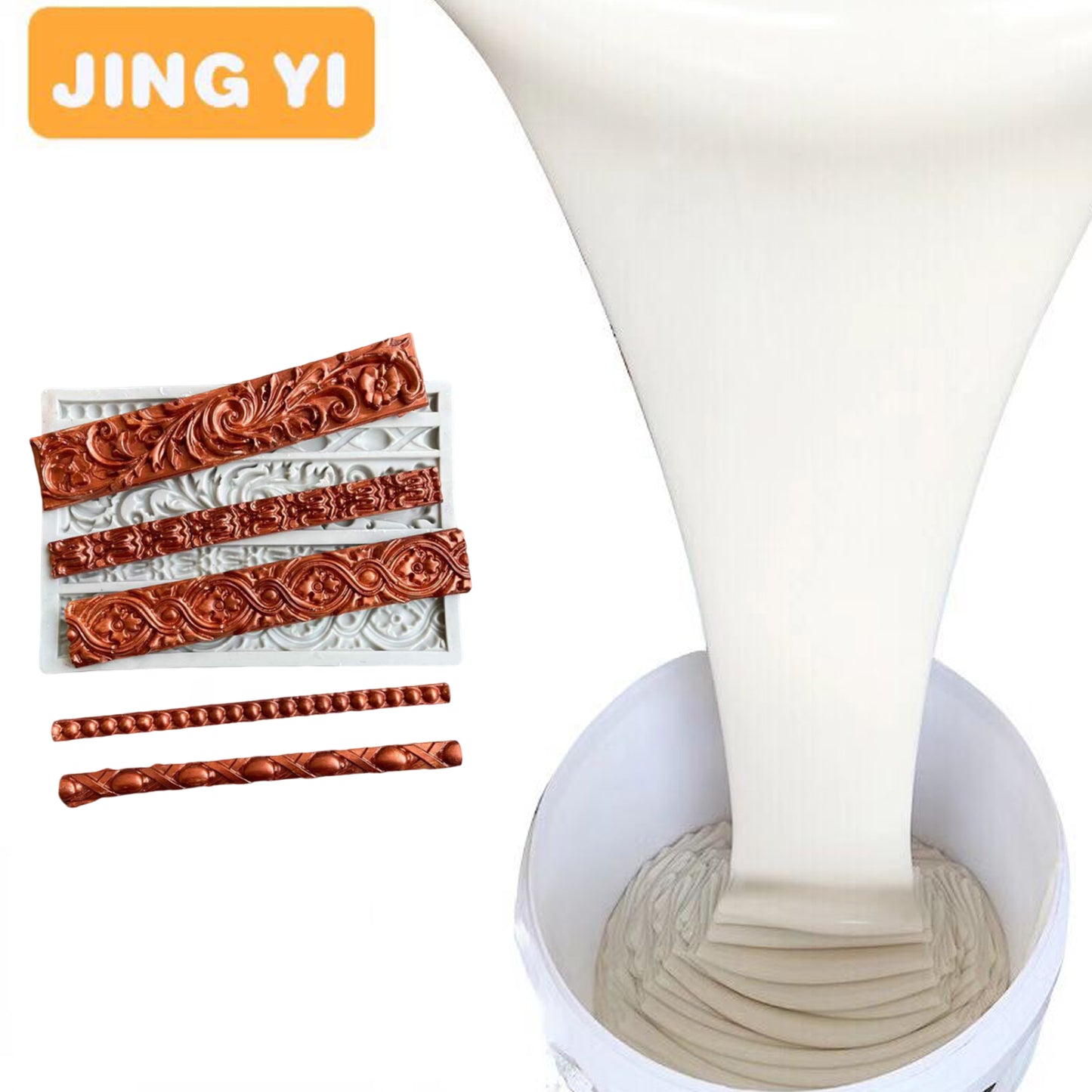 2023 New Style High Tear Strength Liquid Silicone Rubber for 3D Wall Ceiling Gypsum Board Mold Artificial Molds Silicone Rubber