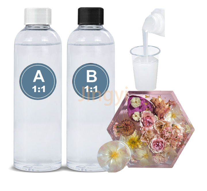 Fast Cure UV Resistant Bubble-Free 2-Part Epoxy Resin for Jewelry, Wood Coating, Anti-yellow Flower Preservation Making