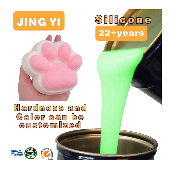 Wholesale Price Food Grade Rtv2 Liquid Silicone Rubber for Super Soft Squishy Stress Toys Making DIY Stress Relief Squeeze Toys