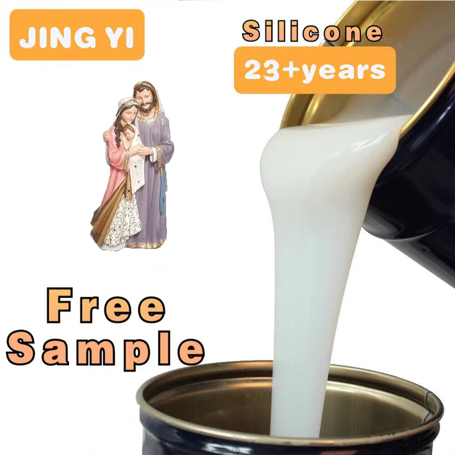 Craft Resin Statue Silicone Rubber Tin Cure Rtv2 Liquid Rubber Make Handicraft Products for Soap Mold Vase Mold