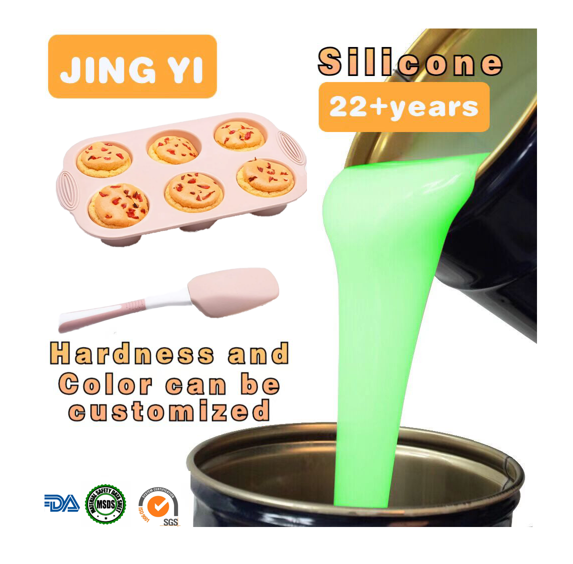 Factory Price High Quality Food Grade Rtv-2 Silicone Liquid Silicone Rubber for Resin Molds Making Food Molds Making