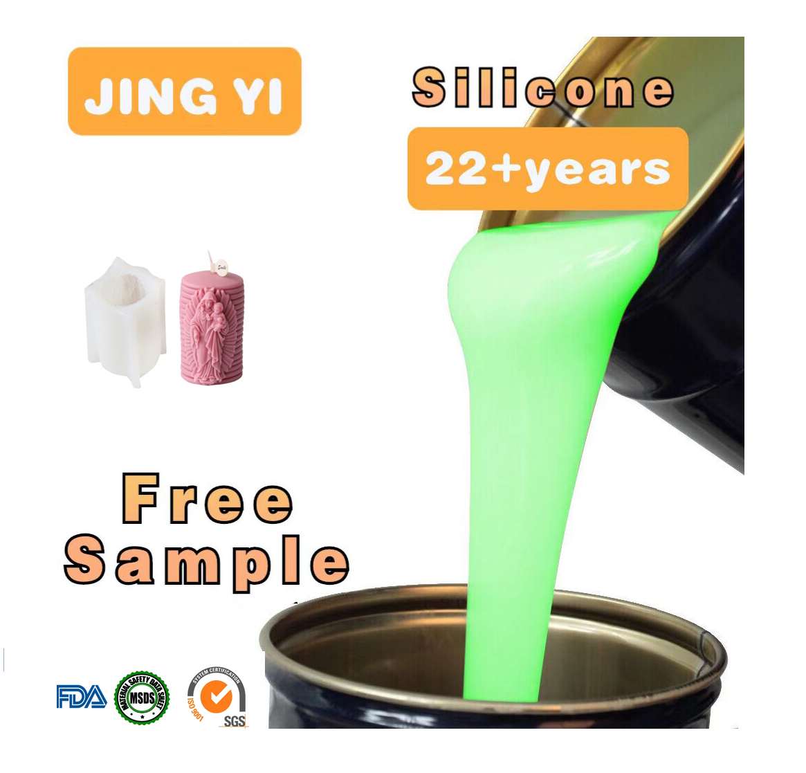 Factory Price Platinum Cure Liquid Silicone Rubber Silicone Mold Making Raw Material Make Candle Molds for Sale