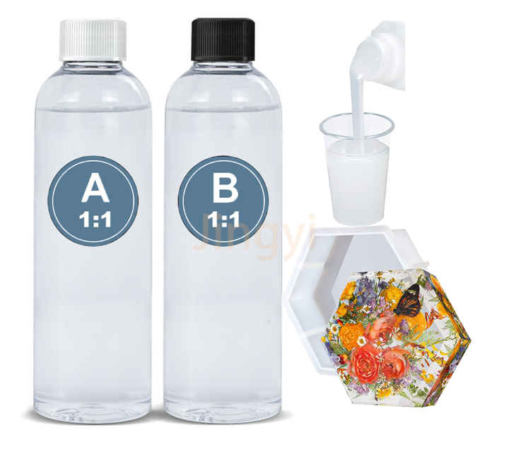 High Transparency Bubble Free Non-yellowing Liquid Epoxy Resin Best Seller for Crafts Preservation Flowers Making