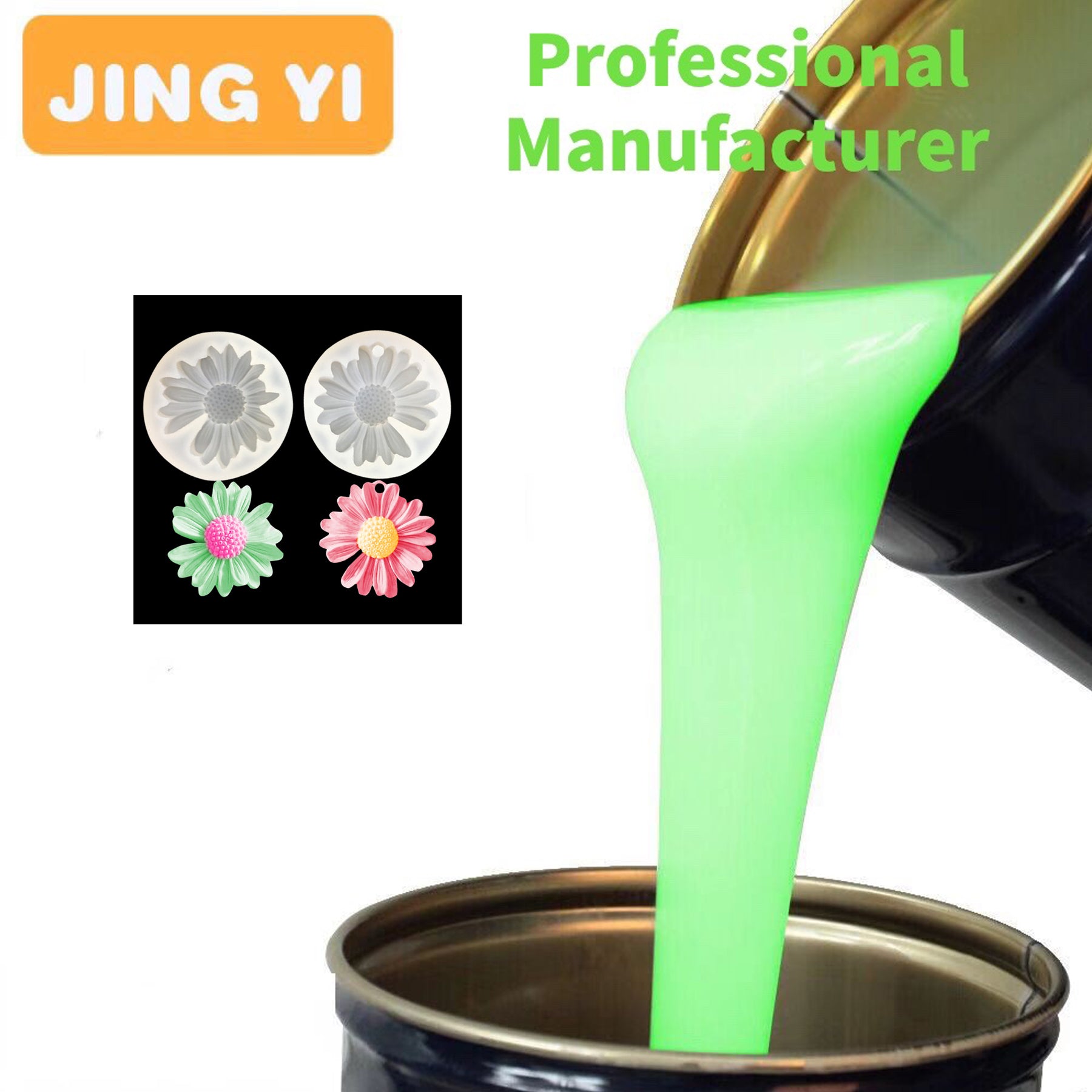 Tin Cure White Silicone Rubber Rtv2 Liquid Rubber Make Handicraft Products for Soap Mold Vase Mold