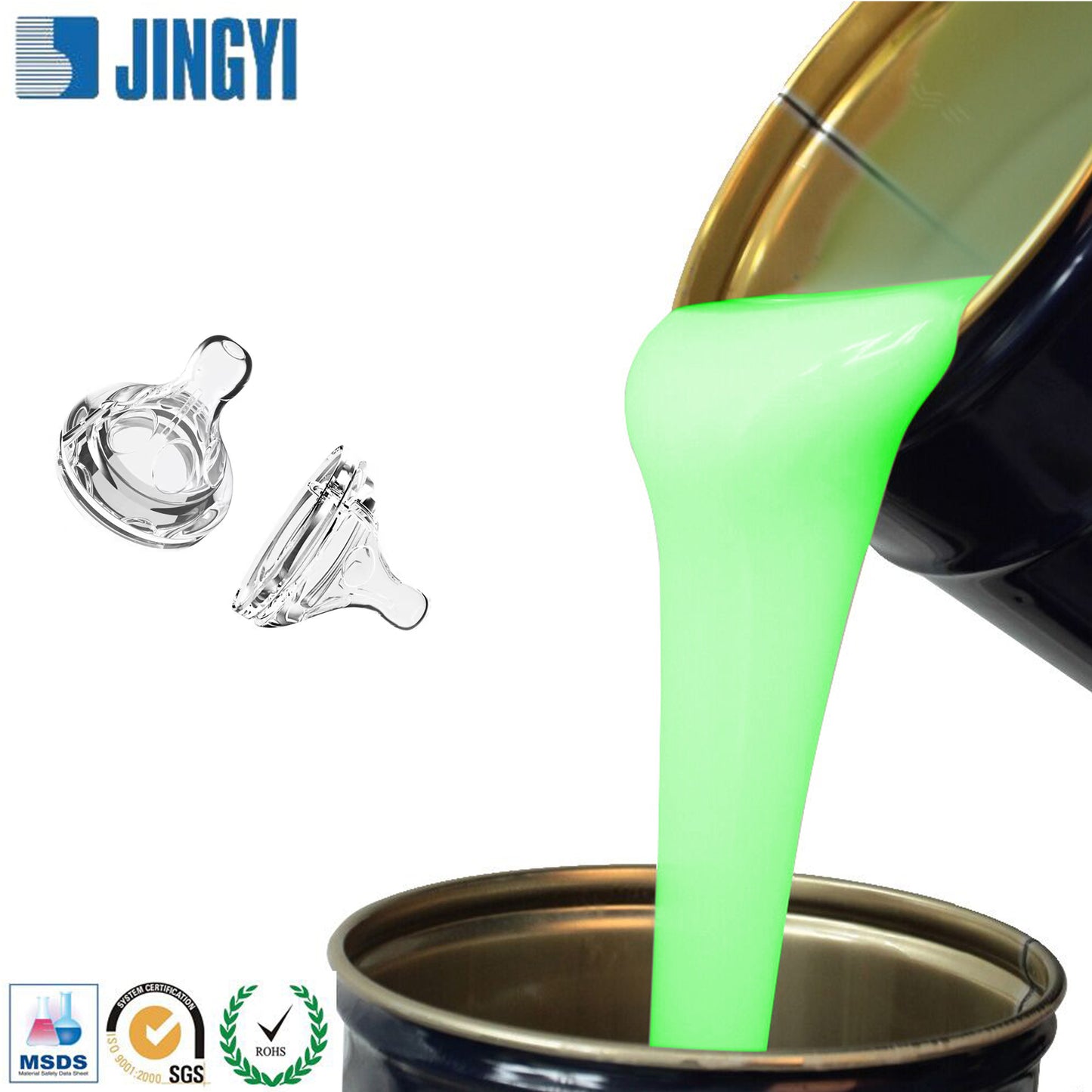 2024 Free Sample Excellent Elongation Rtv 2 Food Grade Silicone Rubber for Kitchenware and Baby Wares.