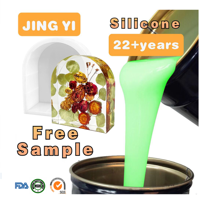 High Transparent Liquid Silicone Rubber for Filling 3D Flower Resin Craft Specimens Mold Elastic Epoxy Artwork Crafting Silicone