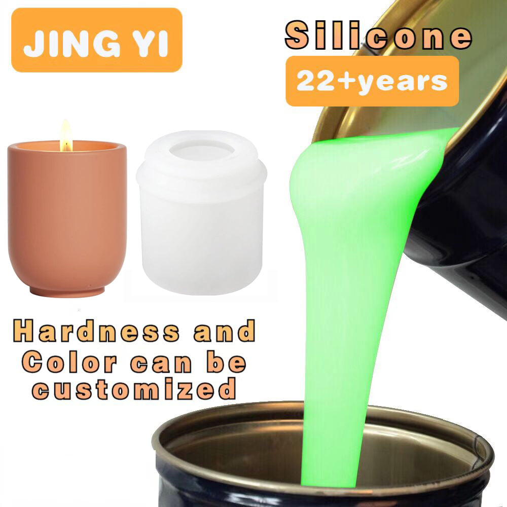 New Silicone Casting Rubber for Cement Candle Jar Silicone Mold Concrete Candle Container Mold Silicone Mold Making Rubber