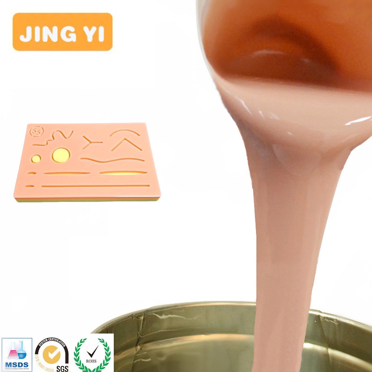 Factory Sales Liquid Platinum Silicone for Rubber Product Skin Suture Wound Module Skin Suture Training Pad Soft Silicone Rubber