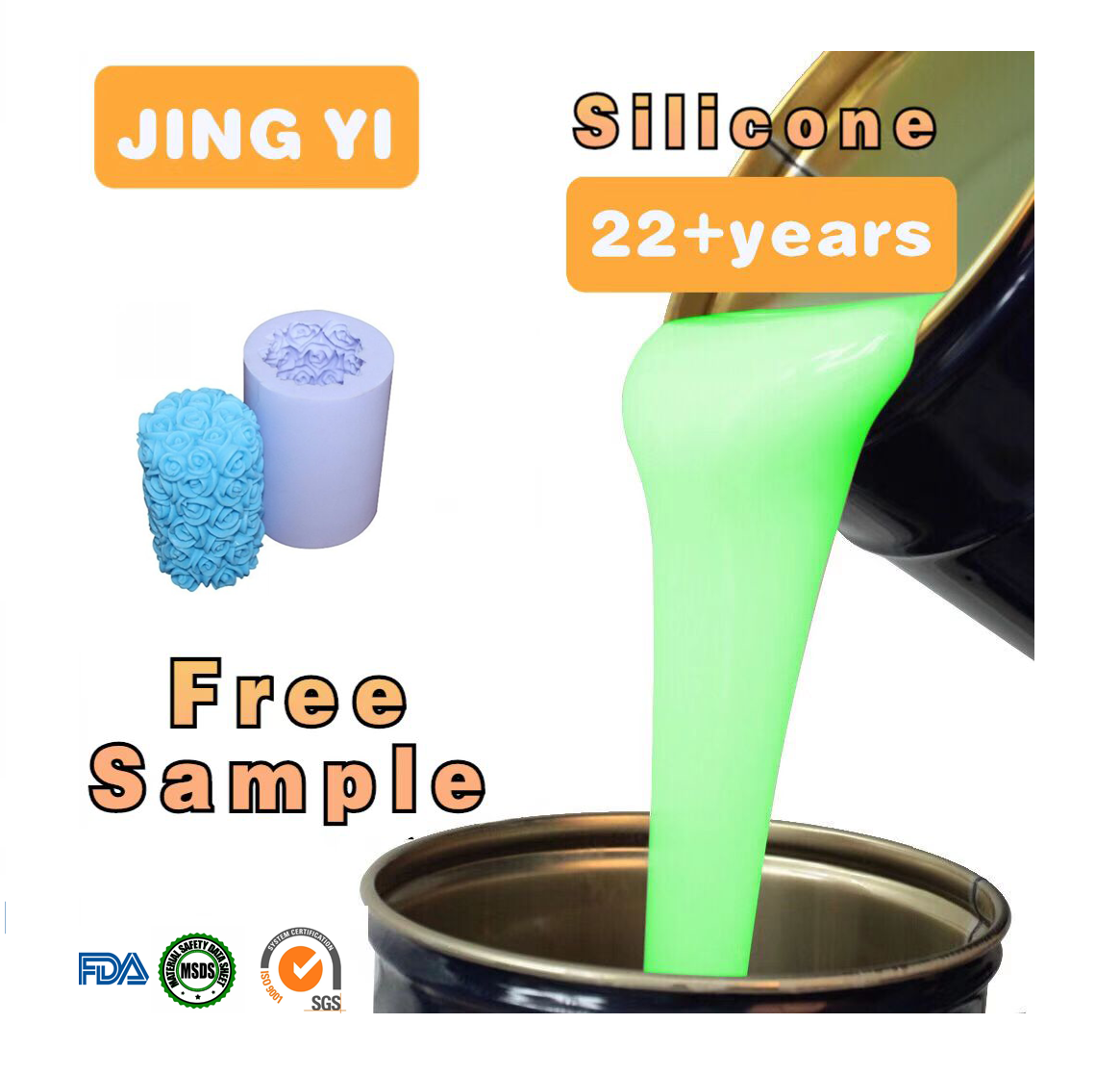 Factory Price Platinum Cure Liquid Silicone Rubber Silicone Mold Making Raw Material Make Candle Molds for Sale
