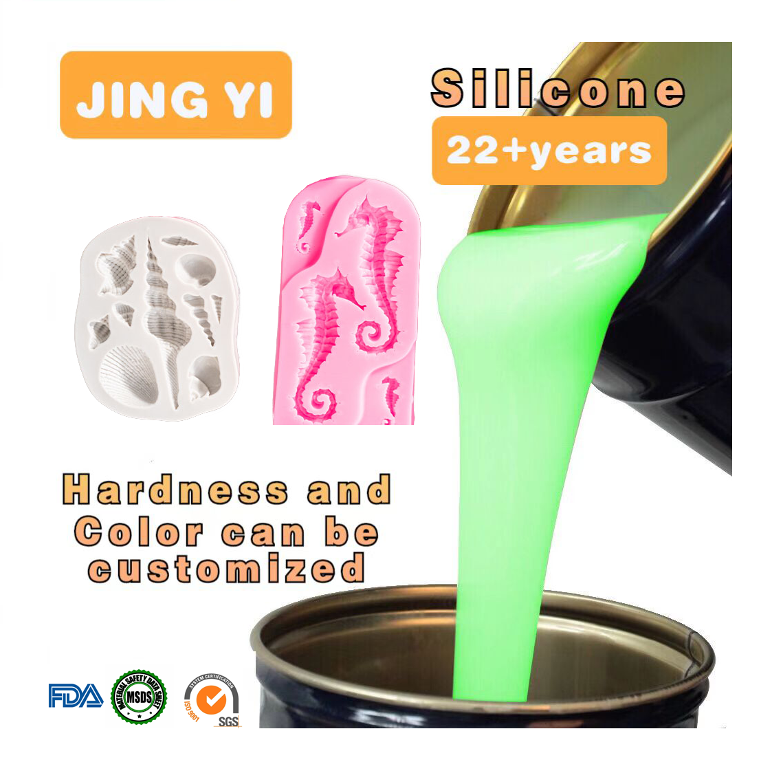 Wholesale Price Food Grade Rtv Liquid Silicone Rubber for Artificial Stone Art Epoxy Resin Polyurethane Resin Casting Molds