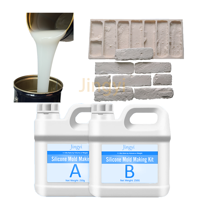 Tear-Resistant High Elongation Liquid Silicone Rubber for Plaster GRC Mold Making 3d Wall Veneer Casting Material