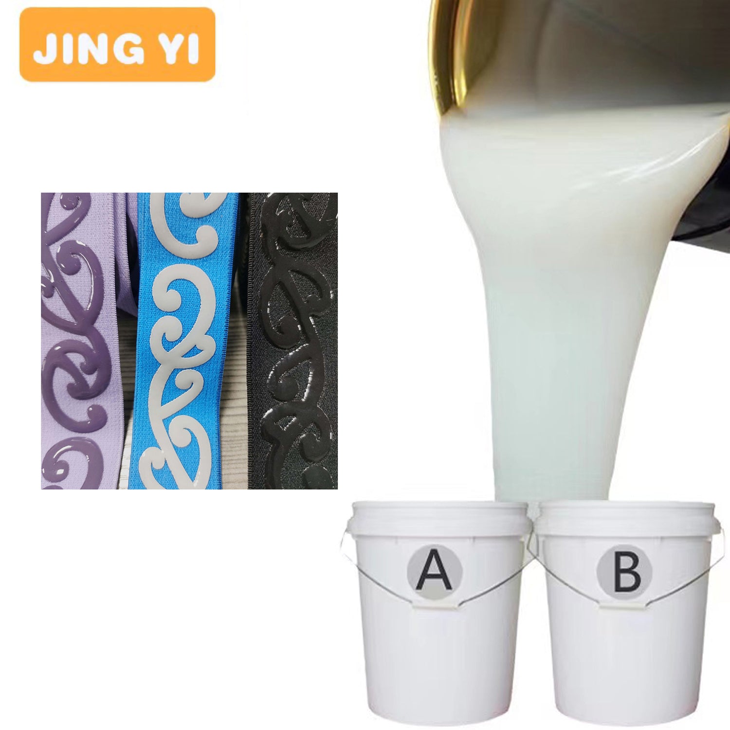 New Arrival 2024 High Quality Liquid Silicone for Clothing Embossed logo Dressing Tag Factory Wholesale RTV2 Silicone Rubber