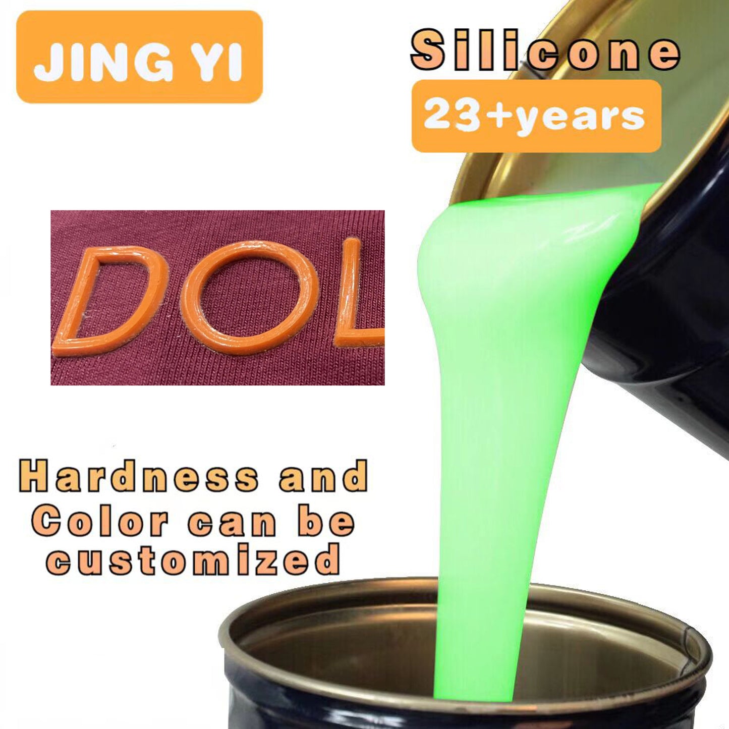 Free Sample Liquid Silicone for Fabric Clothing Labels Clear Silicone Rubber for Dressing Tag