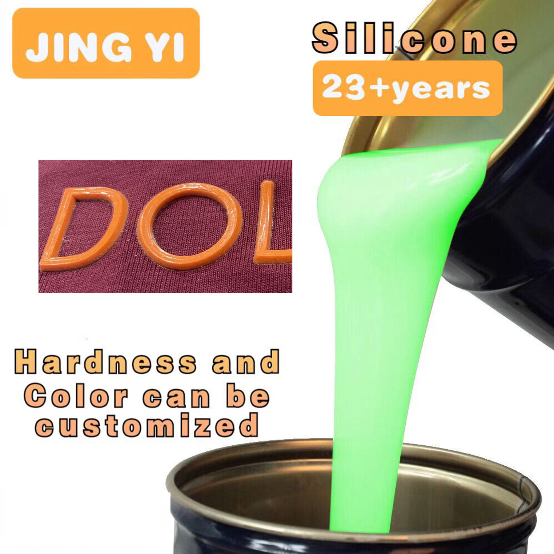 Free Sample Liquid Silicone for Fabric Clothing Labels Clear Silicone Rubber for Dressing Tag