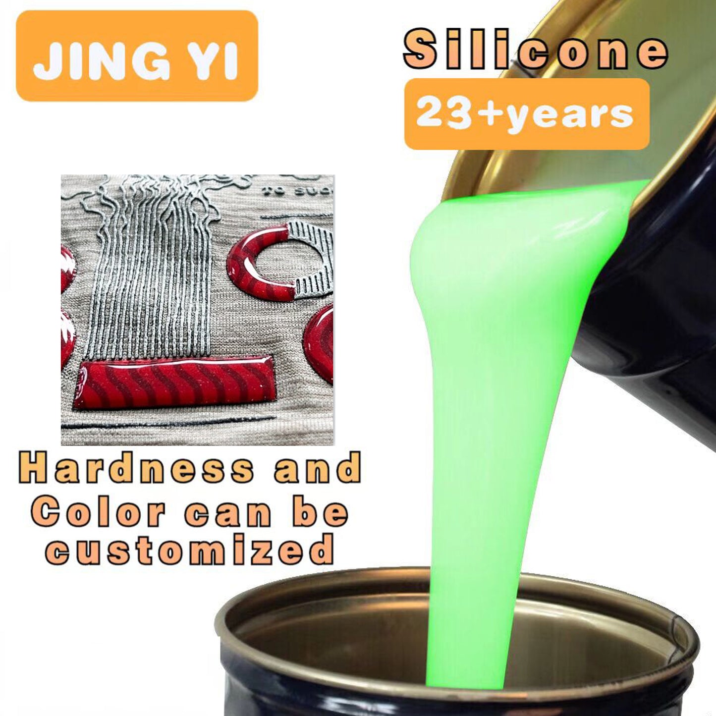 Factory Direct Production Silicone Rubber for Clothing Label and Pattern Silicone Rubber for Fabric Printing