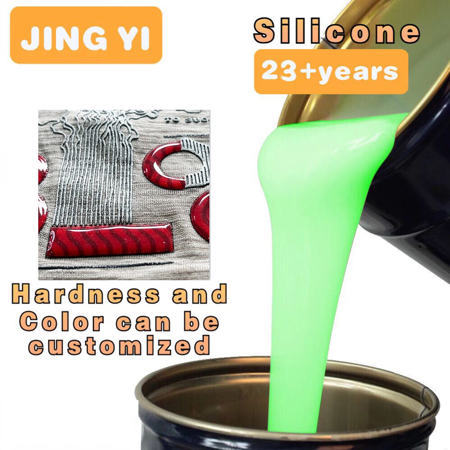 Factory Direct Production Silicone Rubber for Clothing Label and Pattern Silicone Rubber for Fabric Printing