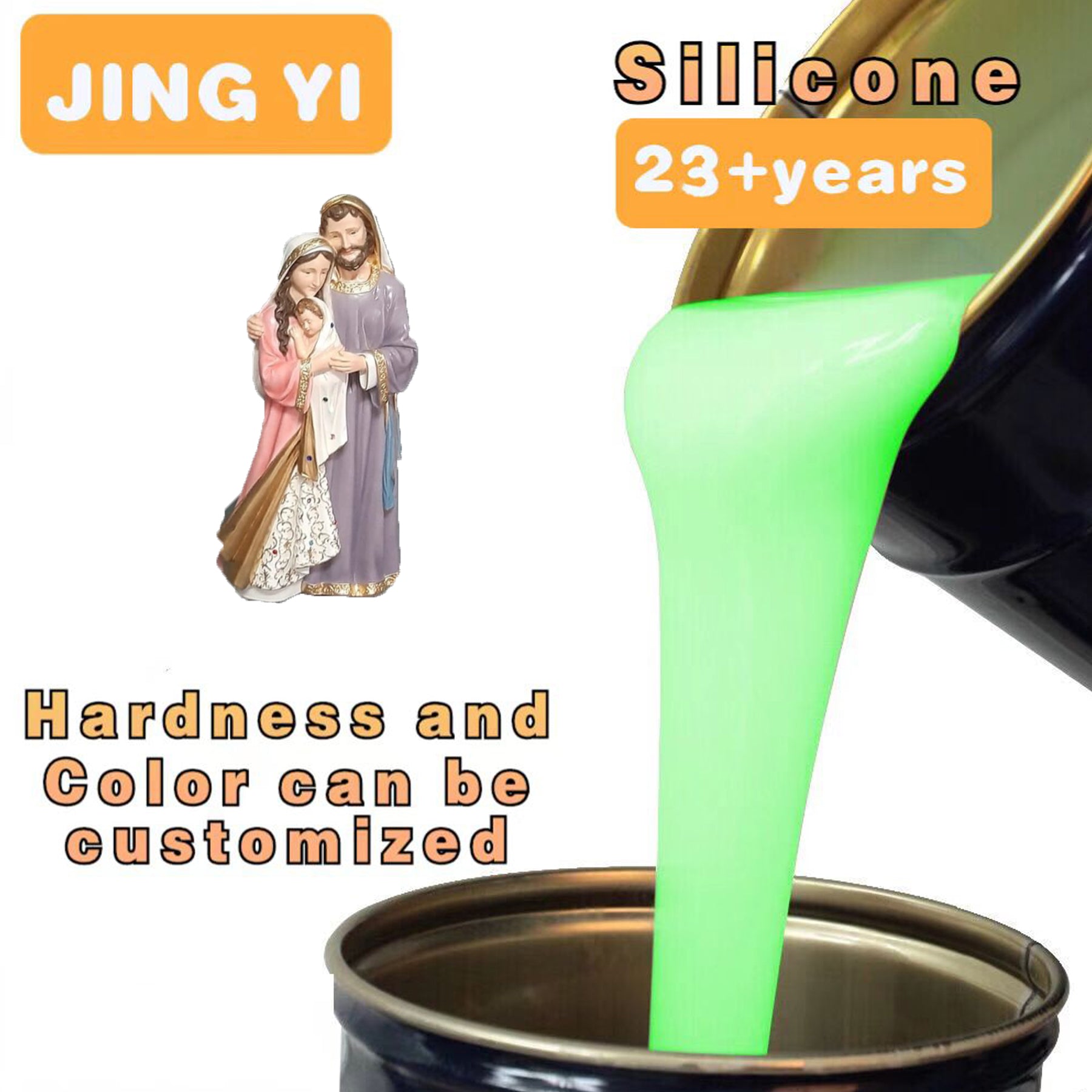 Craft Resin Statue Silicone Rubber Tin Cure Rtv2 Liquid Rubber Make Handicraft Products for Soap Mold Vase Mold