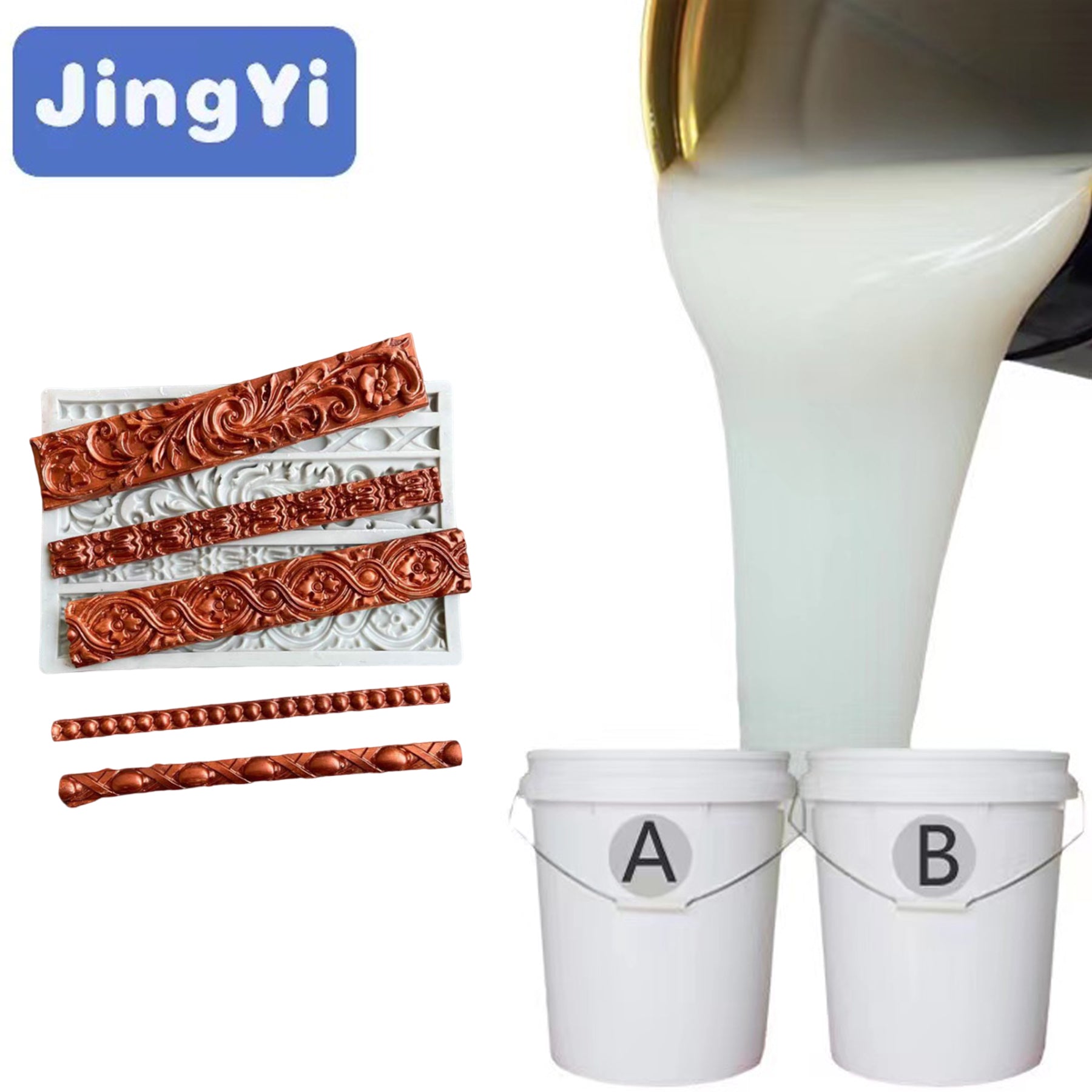 2023 New Style High Tear Strength Liquid Silicone Rubber for 3D Wall Ceiling Gypsum Board Mold Artificial Molds Silicone Rubber
