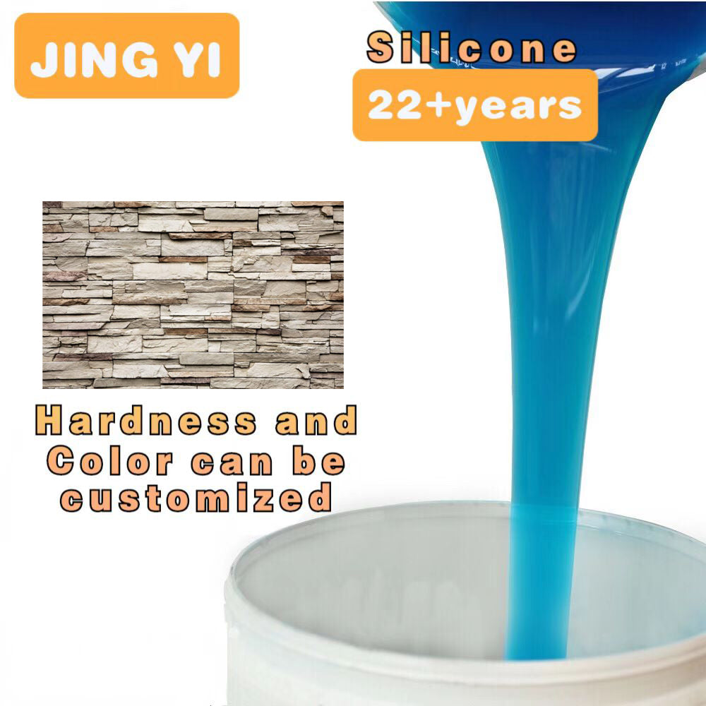Fast Delivery 3D Wall Concrete Brick Plaster Tile Panel Trim Mould Silicone Raw Material Liquid Silicone RTV2 Rubber