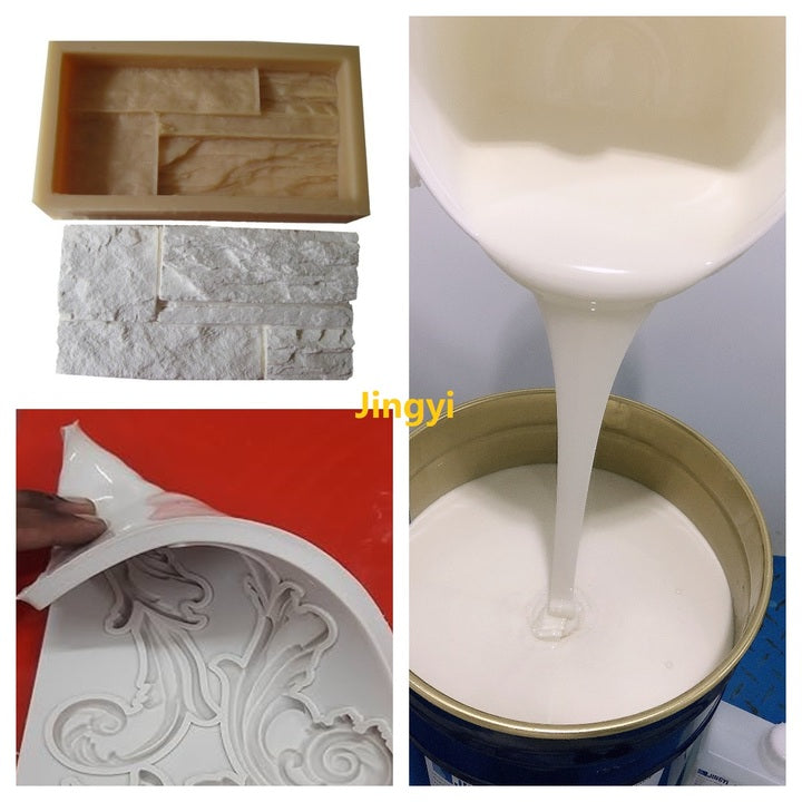 Tear-Resistant High Elongation Liquid Silicone Rubber for Plaster GRC Mold Making 3d Wall Veneer Casting Material