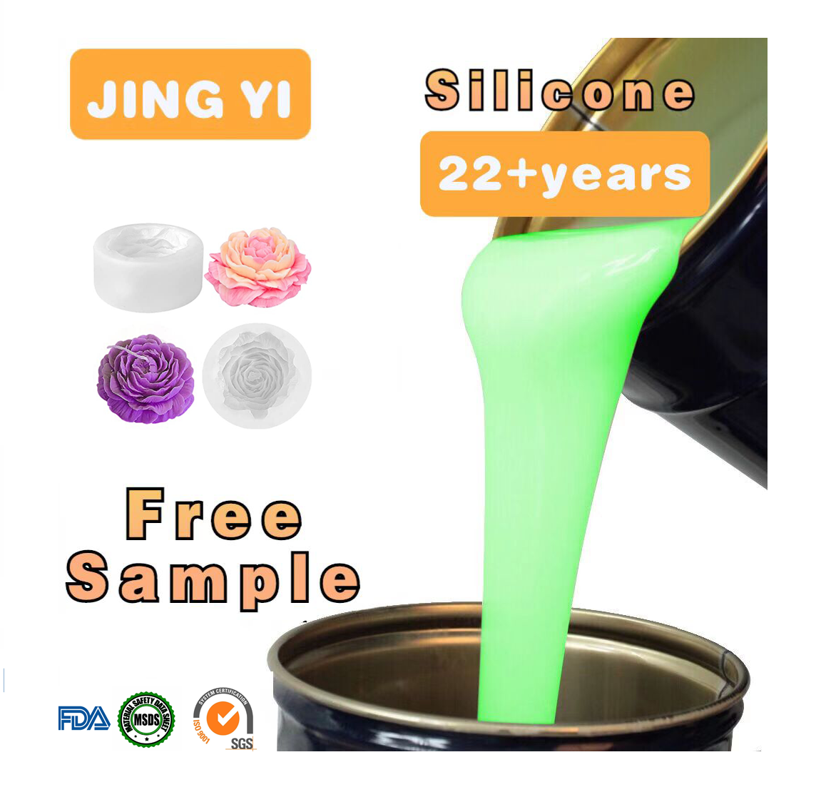 Factory Price Platinum Cure Liquid Silicone Rubber Silicone Mold Making Raw Material Make Candle Molds for Sale