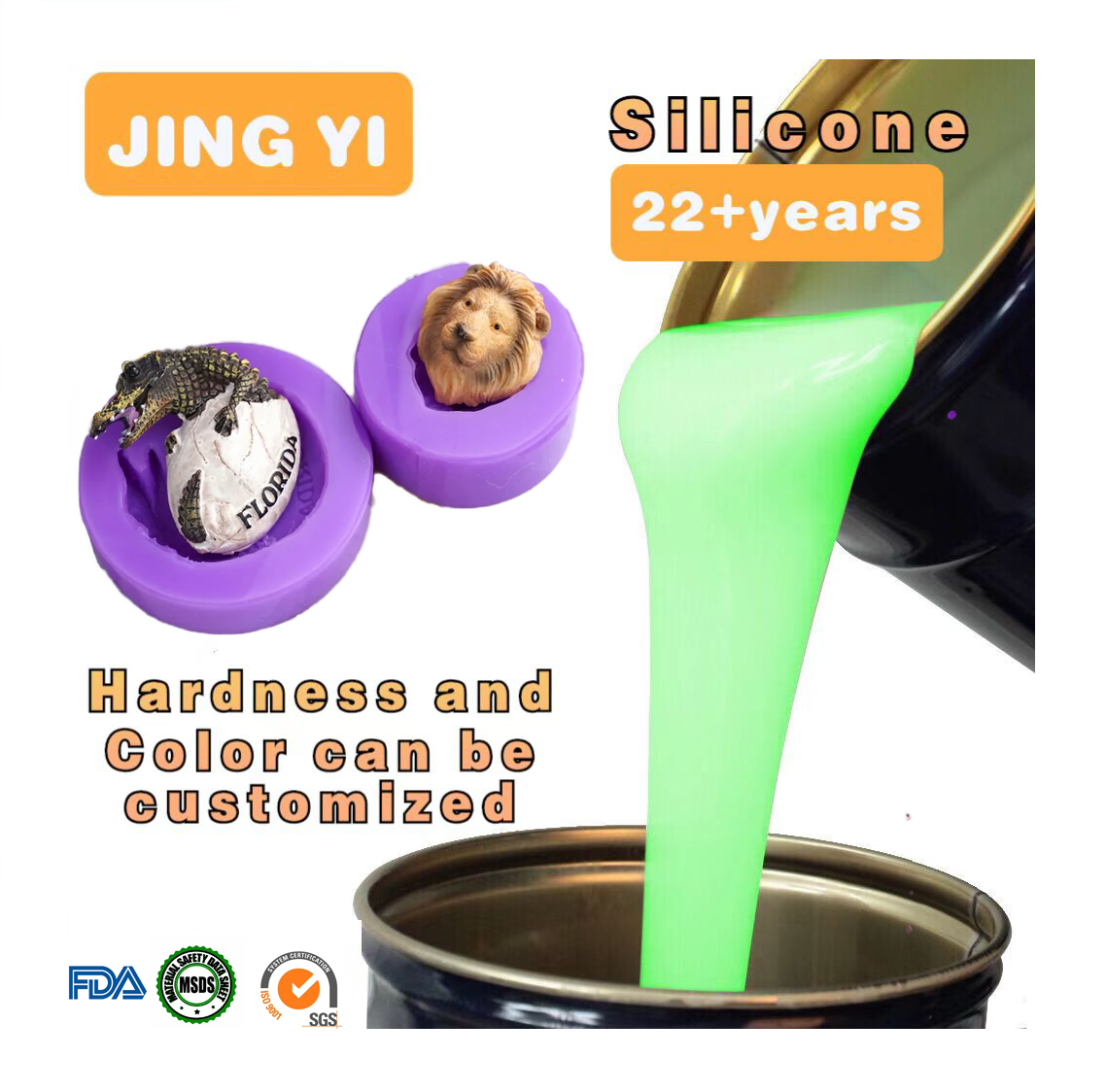 Wholesale Industrial Grade Liquid Silicone Rubber for Soap square Candle Mold DIY Handmade Resin Crafts Tin Cure Liquid Silicone