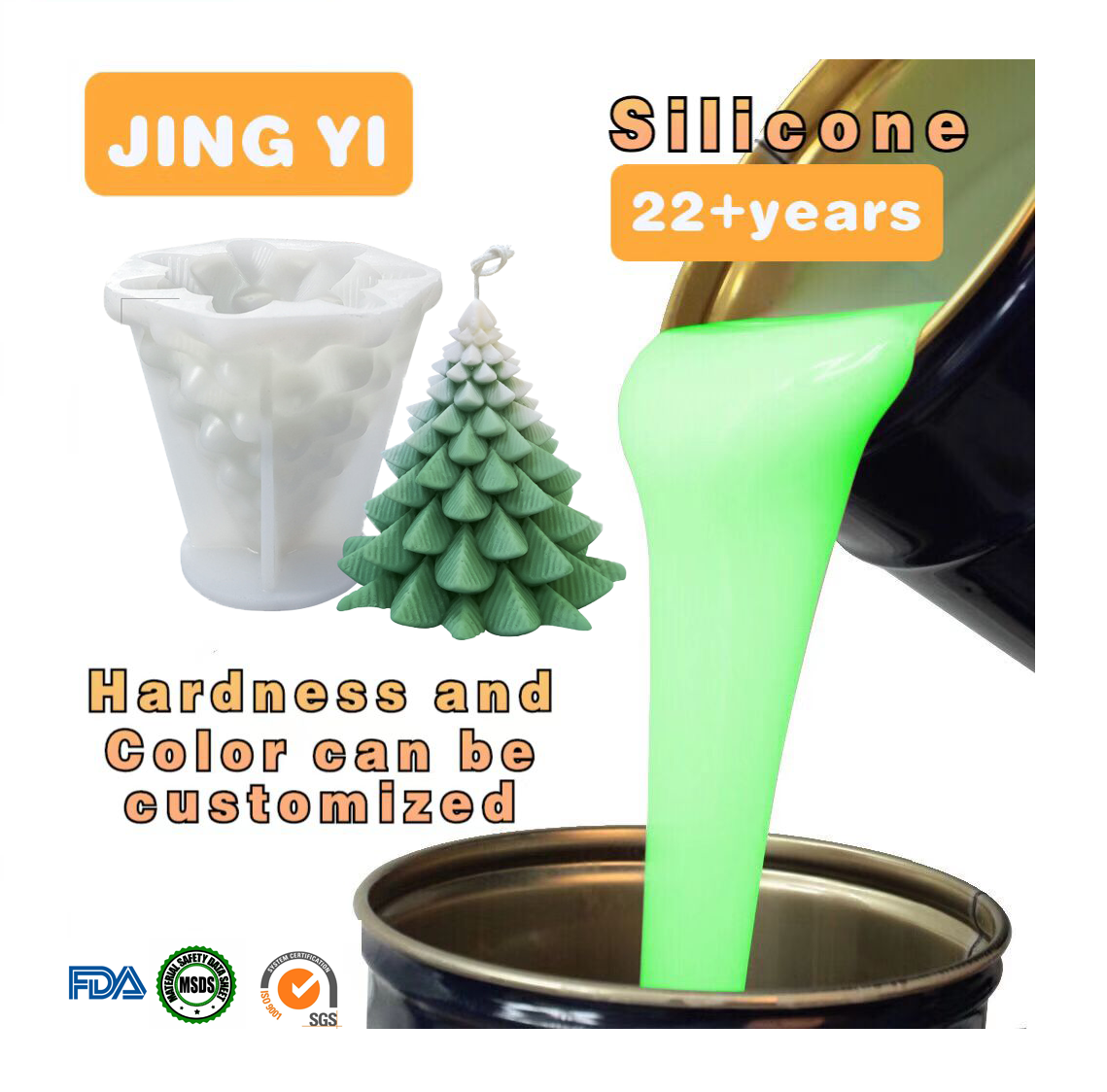 Best Selling Diy Candle Mould Wholesale Price Christmas Present Candle Winter Home Decor Christmas Candle Molds Customized Shape