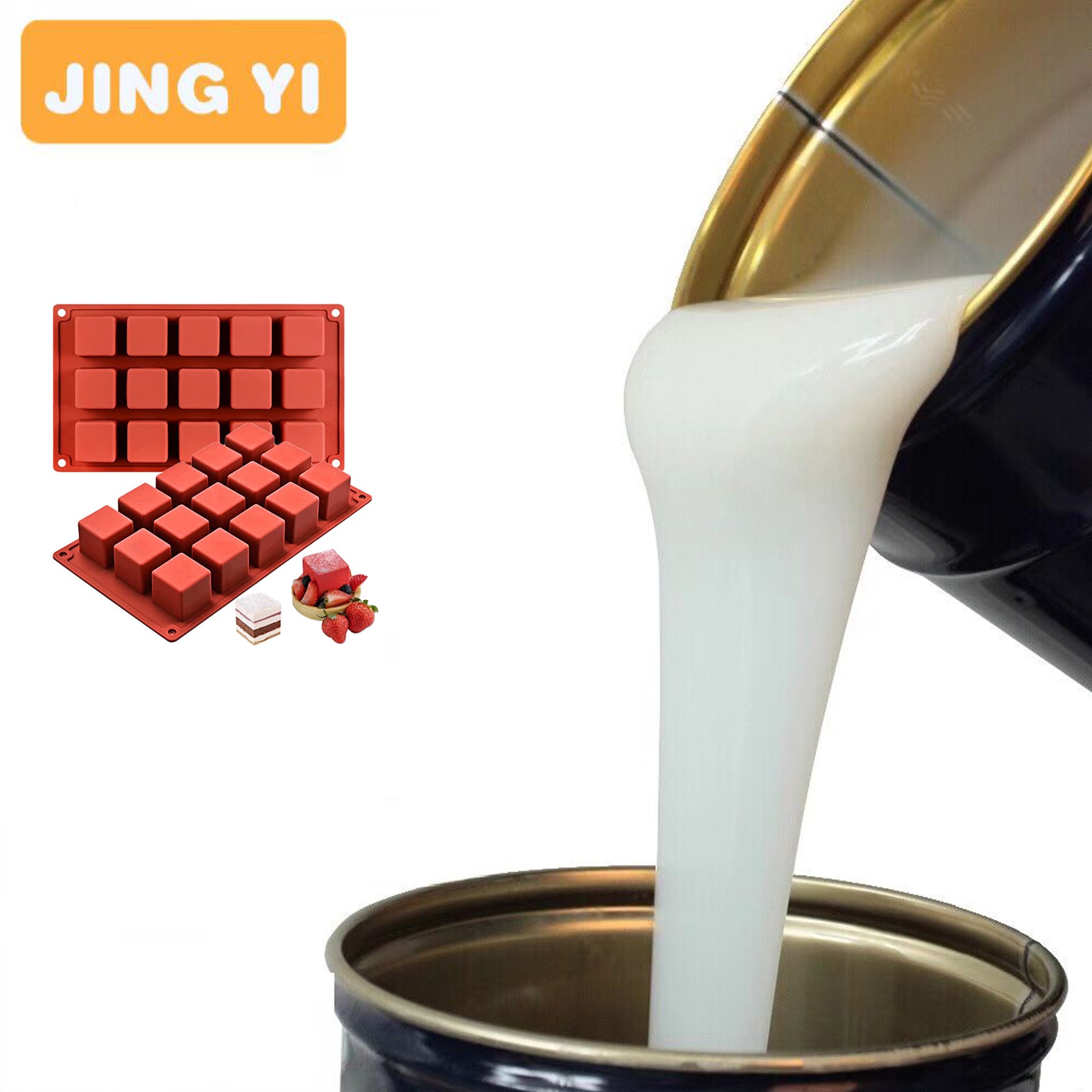 2024 New Arrival Free Sample Silicone Rubber for Chocolate Mold ,Cake Mold ,Candy Mould Clear Silicone