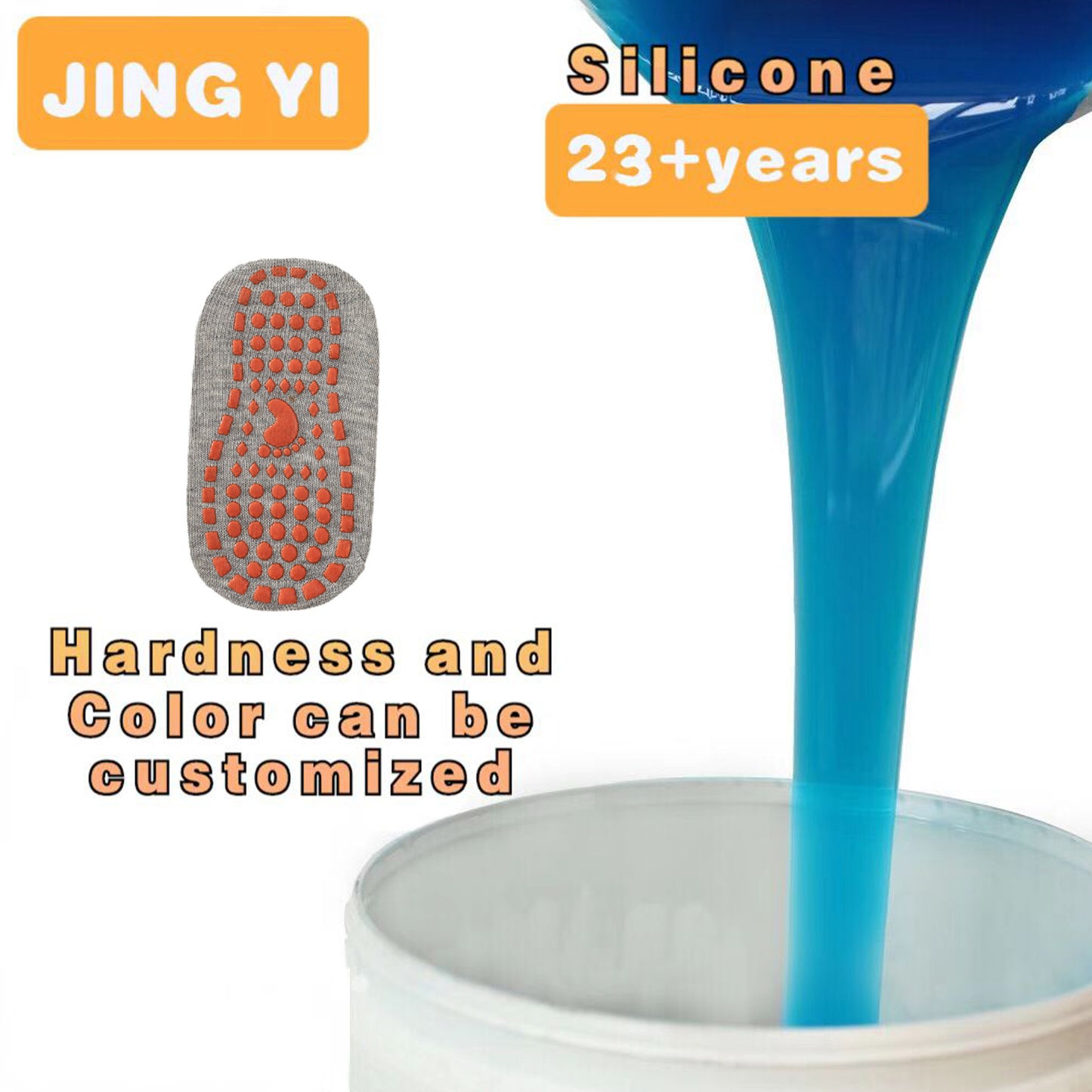 Liquid Silicone for 3D Heat Transfer Silicone Shoes ,Embossing Silicone Paste for Anti-slip Socks &Clothing &T-Shirt