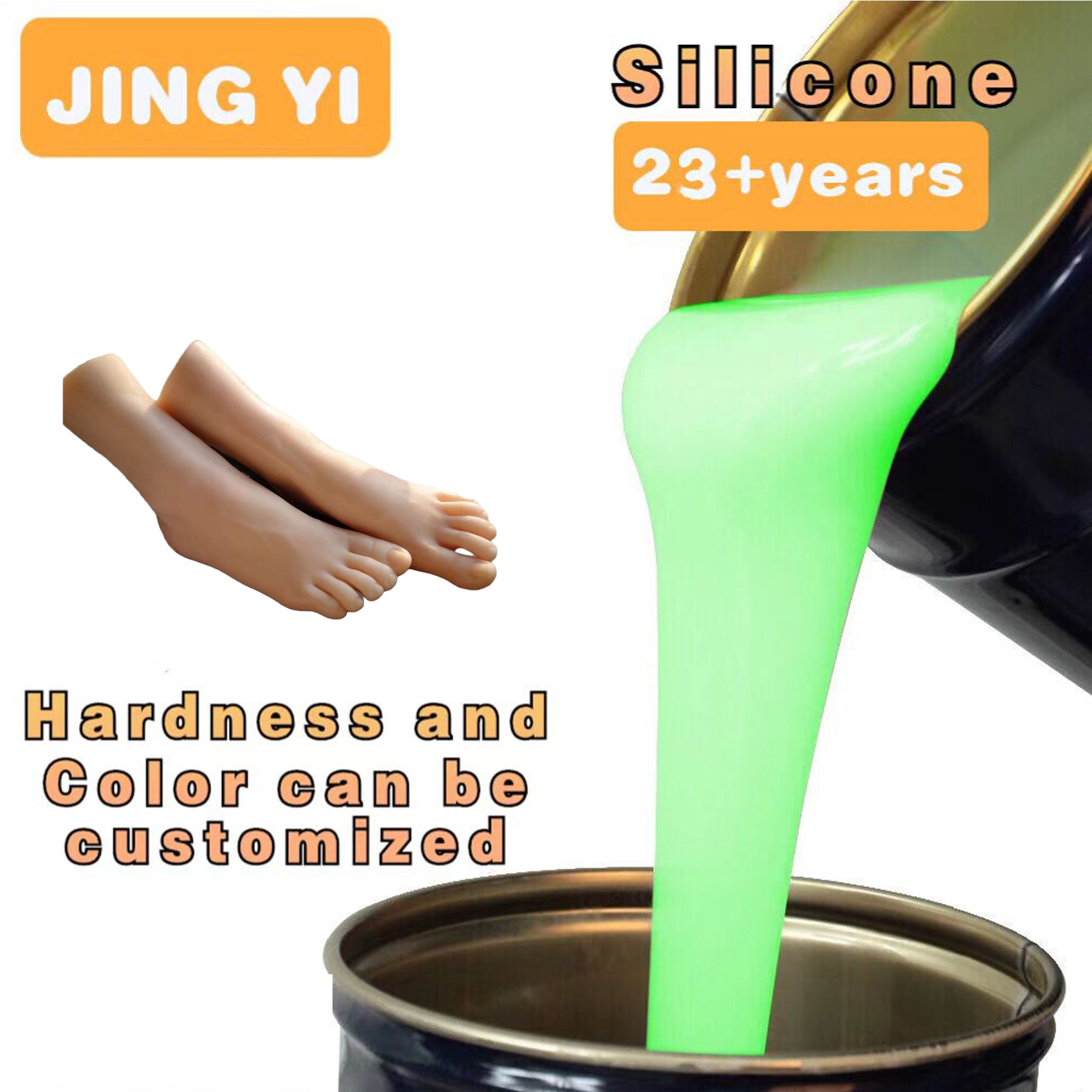 Skin Color Silicone Soft Reborn Baby Doll clear Liquid Silicone for Buttock Human Body Parts
