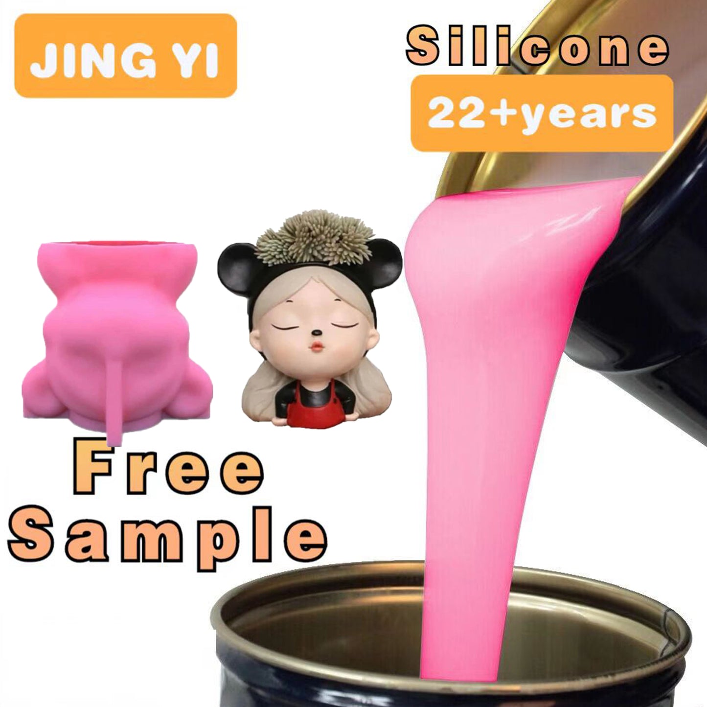 2024 Free Sample Silicon Rubber Rtv 2 Silicone for Polyurethane Casting Resin Candle Mold Making Small Object Castings