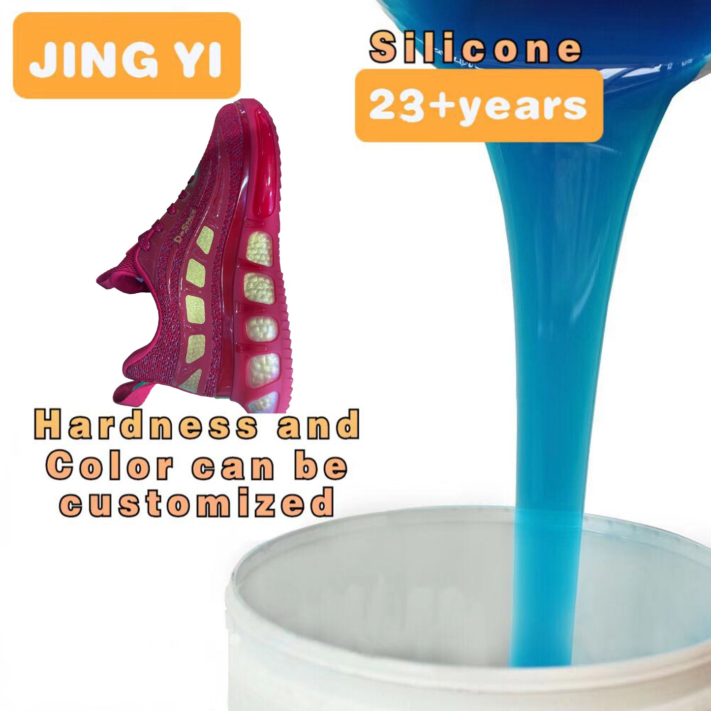 Factory Direct High Elasticity Soft High Gloss Strong Adhesion Clothing Accessories Footwear Bronzing Printing Liquid Silicone