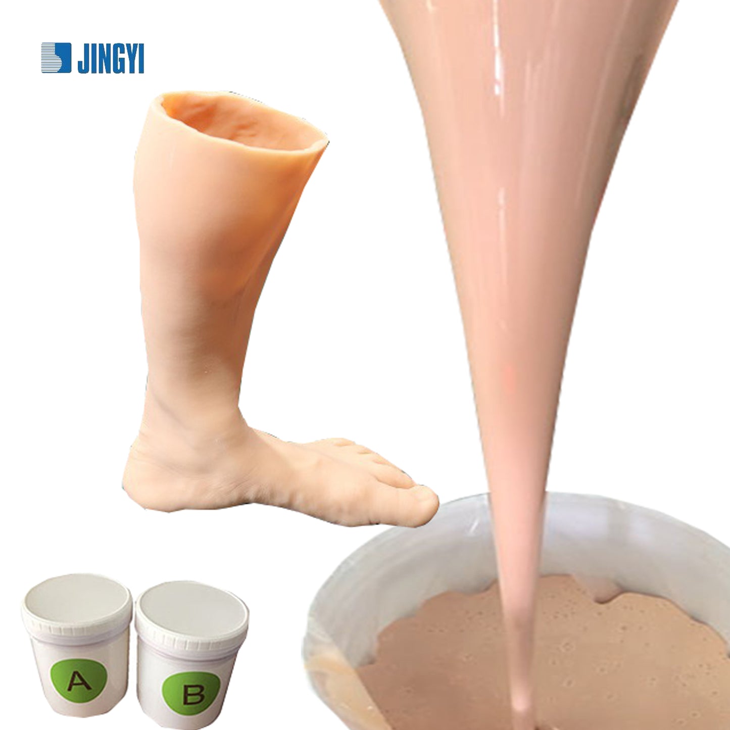 Free Sample Skin Color Silicone Soft Reborn Baby Doll clear Liquid Silicone for Buttock Silicone Gel Padding