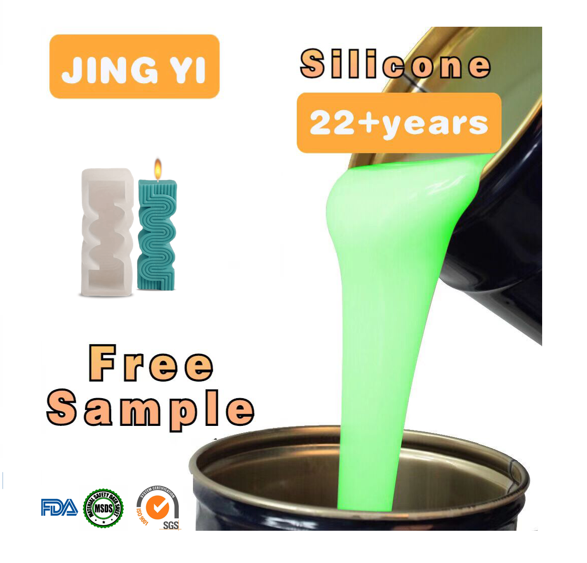 Factory Price Platinum Cure Liquid Silicone Rubber Silicone Mold Making Raw Material Make Candle Molds for Sale