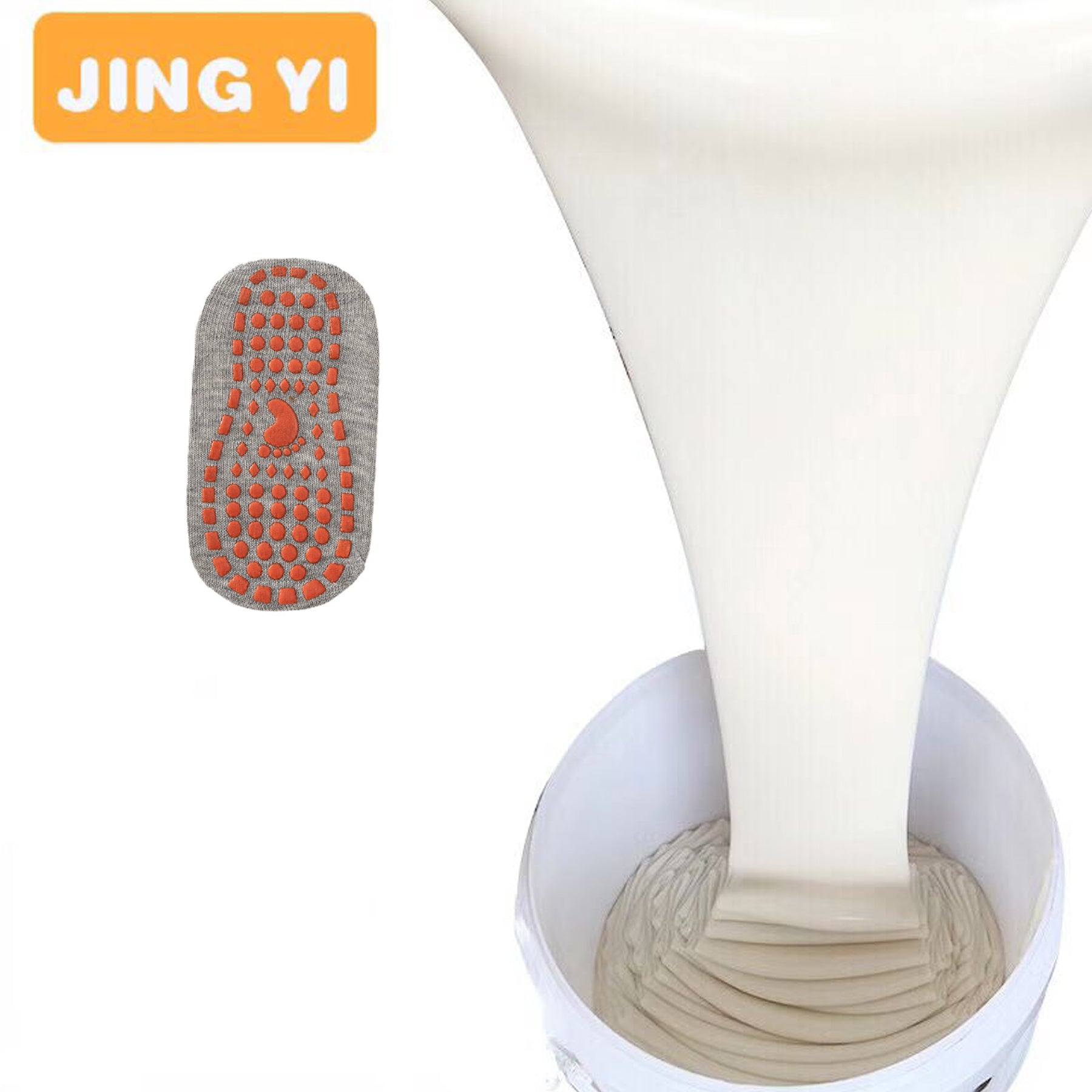 Liquid Silicone for 3D Heat Transfer Silicone Shoes ,Embossing Silicone Paste for Anti-slip Socks &Clothing &T-Shirt