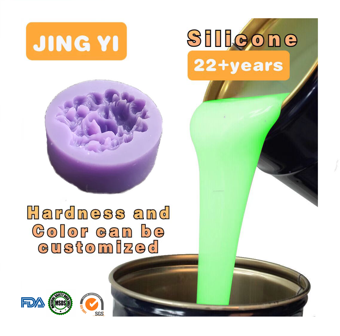 Wholesale Industrial Grade Liquid Silicone Rubber for Soap square Candle Mold DIY Handmade Resin Crafts Tin Cure Liquid Silicone