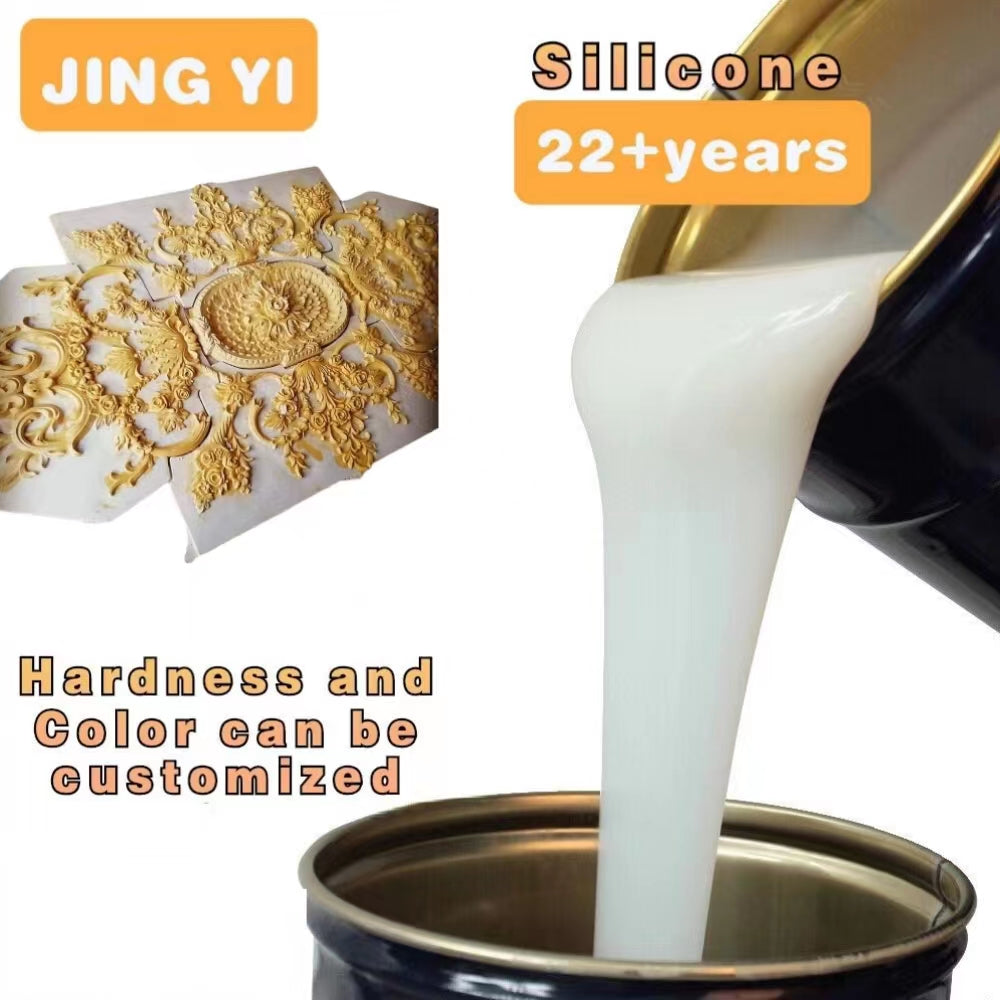 2023 Mould Making Liquid Silicone Rubber Raw Materials Concrete Sculpture Plaster Culture Wall Decorative Stamped Silicone Mold