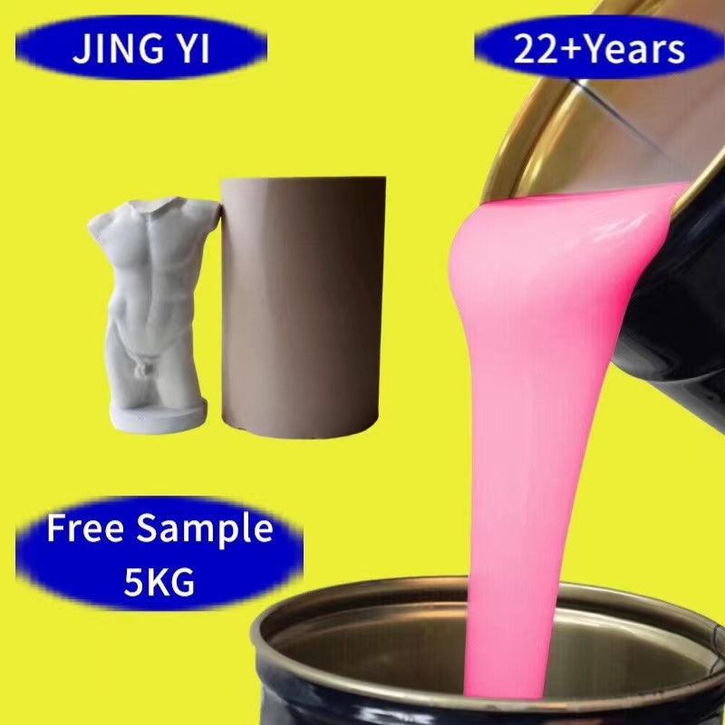 Free Sample 5KG Moldes De Silicona White Mold Silicone Rubber Make Crafts Rtv 2 Liquid Silicone Rubber Raw Material