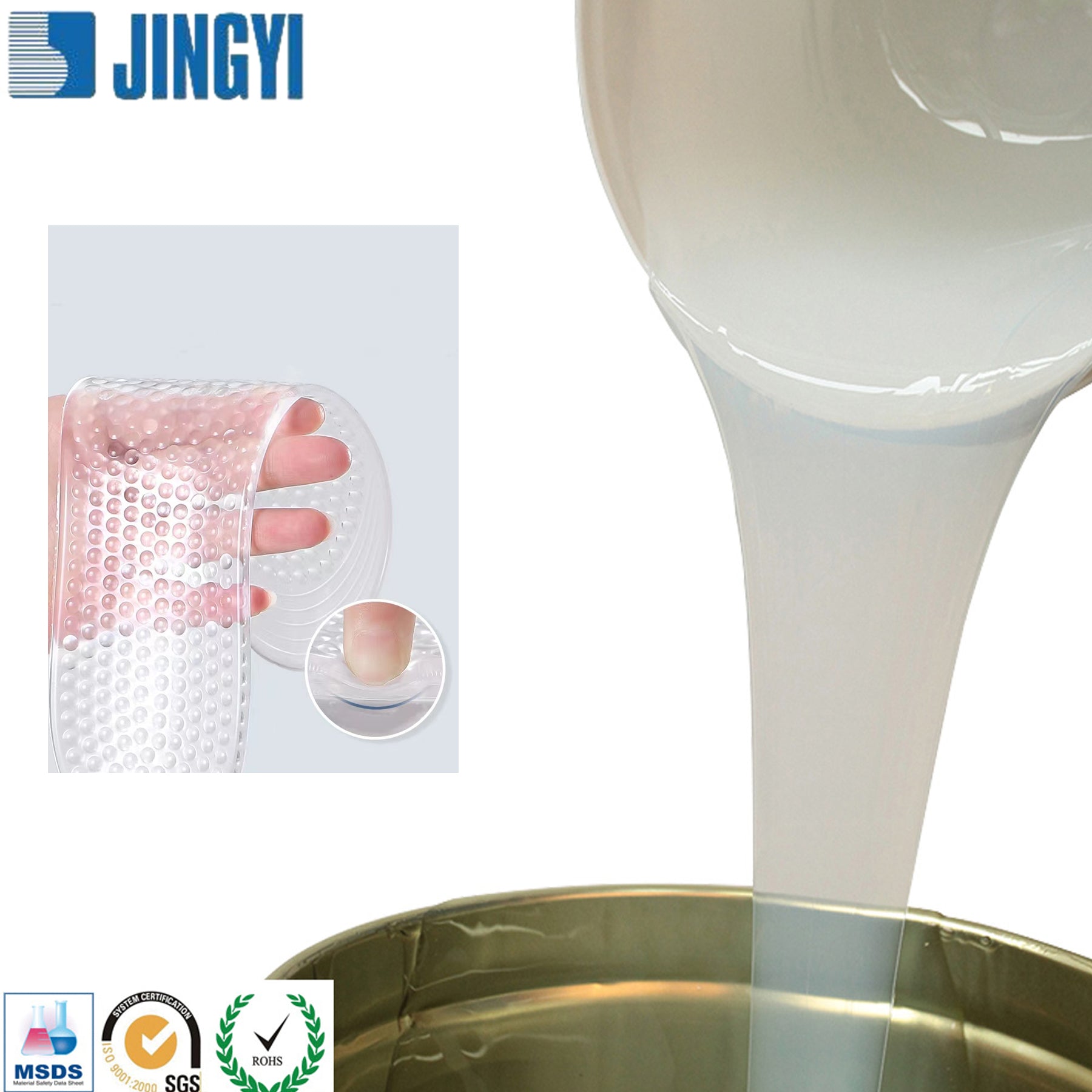 High Quality Transparent Liquid Silicone for Shoe Pads Soft Insoles Shoe Inserts Pads RTV 2 Platinum Silicone Rubber Wholesale