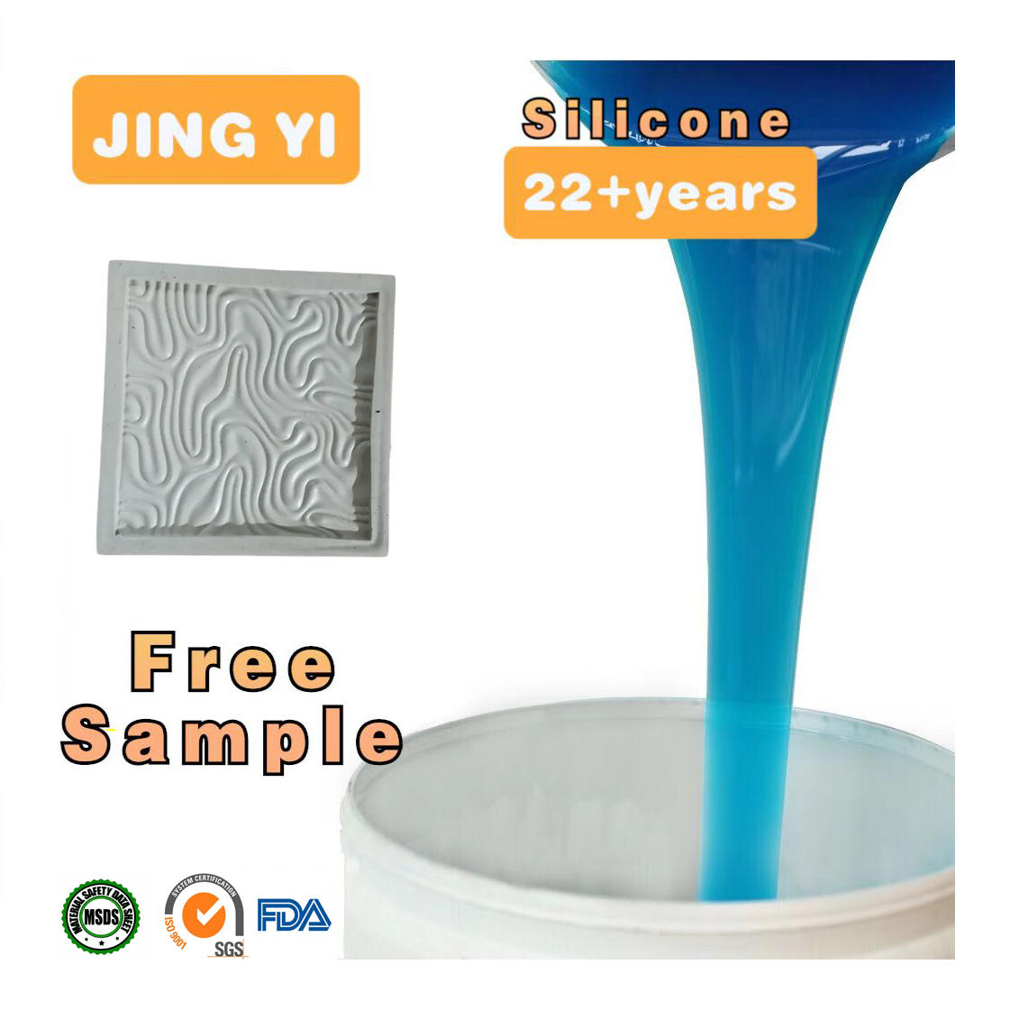 Wholesale Liquid Rtv Silicone Rubber for Mold Making Gypsum Plate Ceiling Wall Panel Molds Rubber Concrete Brick Molds Silicone