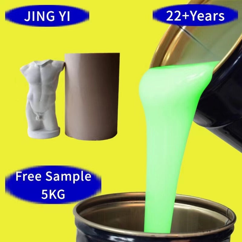 Free Sample 5KG Moldes De Silicona White Mold Silicone Rubber Make Crafts Rtv 2 Liquid Silicone Rubber Raw Material