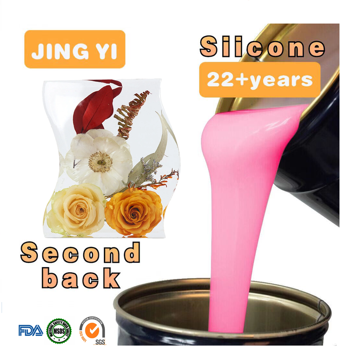 High Transparent Liquid Silicone Rubber for Filling 3D Flower Resin Craft Specimens Mold Elastic Epoxy Artwork Crafting Silicone