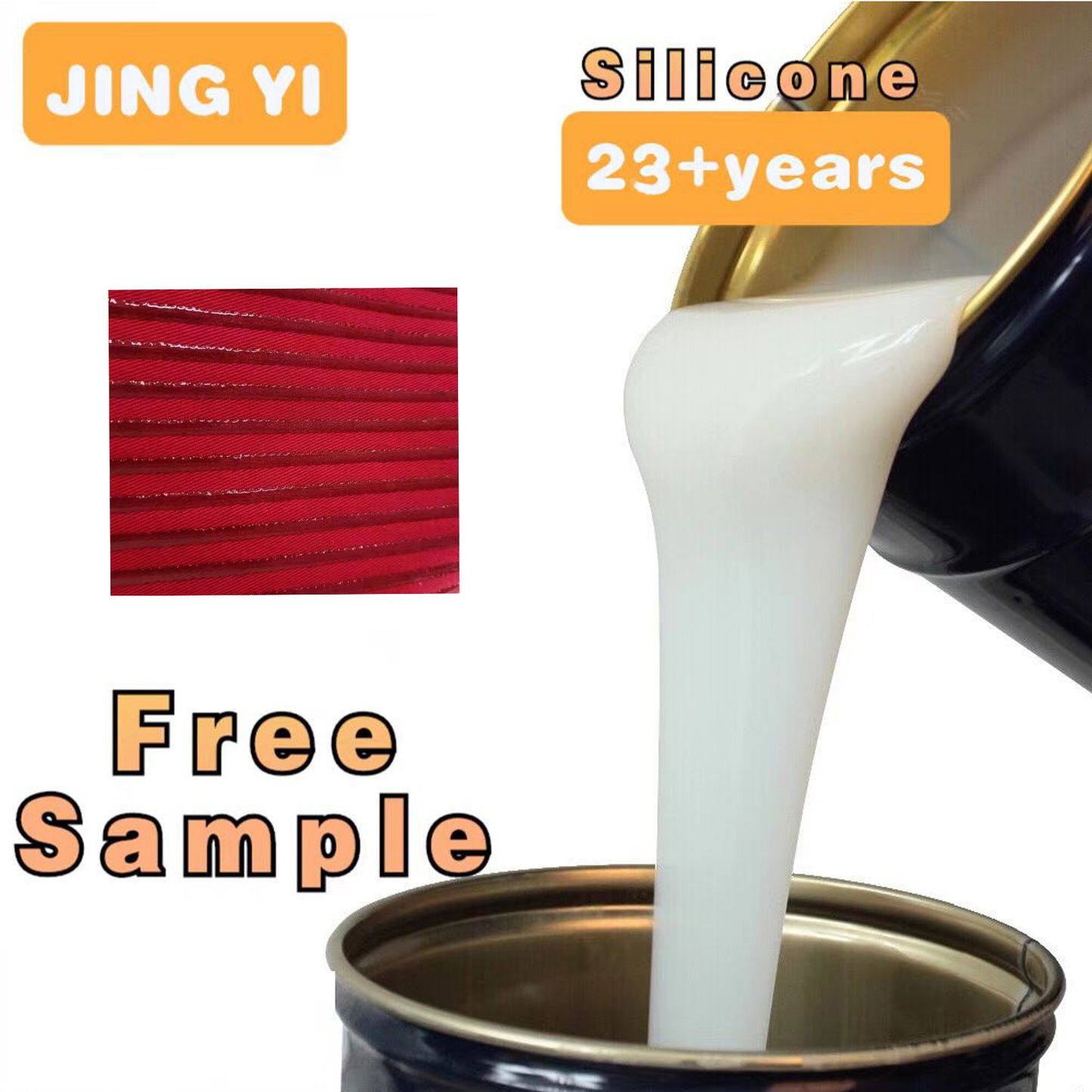 Free Sample Liquid Silicone for Fabric Dressing Tag Clothes Labels Clear Silicone Rubber